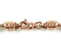 925 rose sterling silver ball link chain 36 inch 6mm