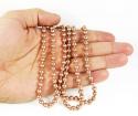 925 rose sterling silver ball link chain 36 inch 6mm
