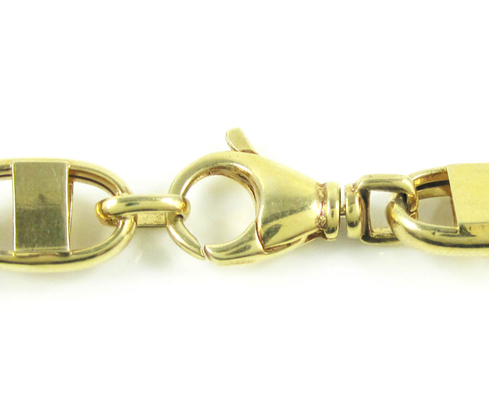925 yellow sterling silver anchor link chain 24 inch 10.5mm