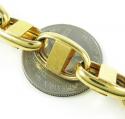 925 yellow sterling silver anchor link chain 24 inch 10.5mm