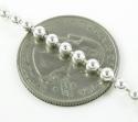 925 white sterling silver ball link chain 24 inch 3mm