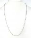 925 white sterling silver ball link chain 24 inch 3mm