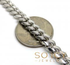 925 white sterling silver miami link bracelet 8 inch 7mm
