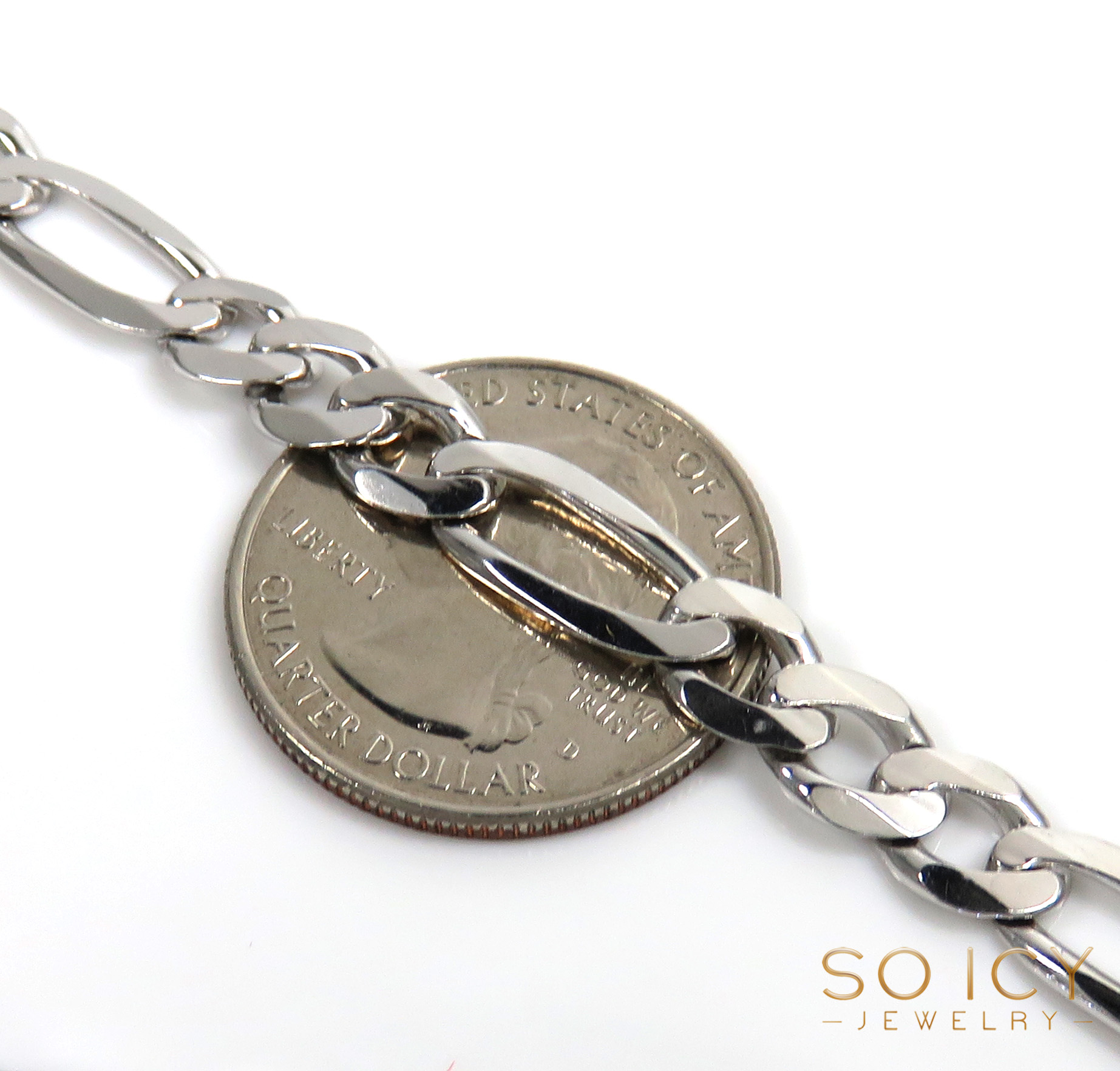 925 sterling silver figaro link chain 20-26