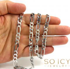 925 sterling silver figaro link chain 20-26