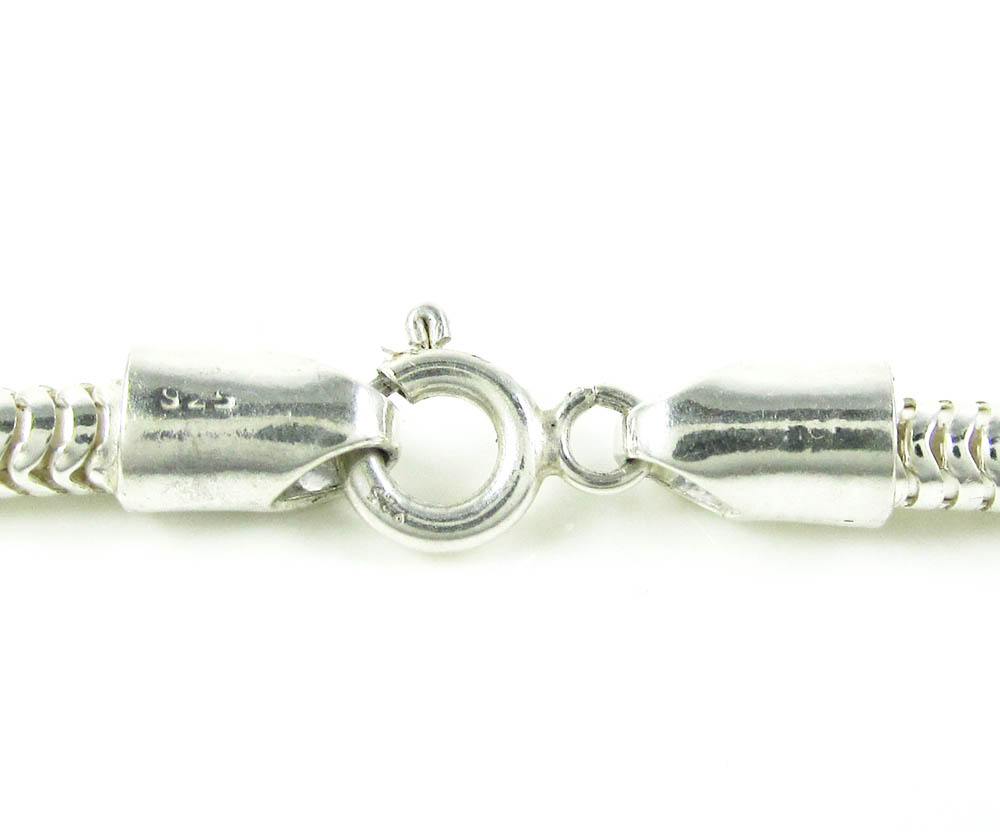 925 white sterling silver snake link chain 30 inch 3.25mm