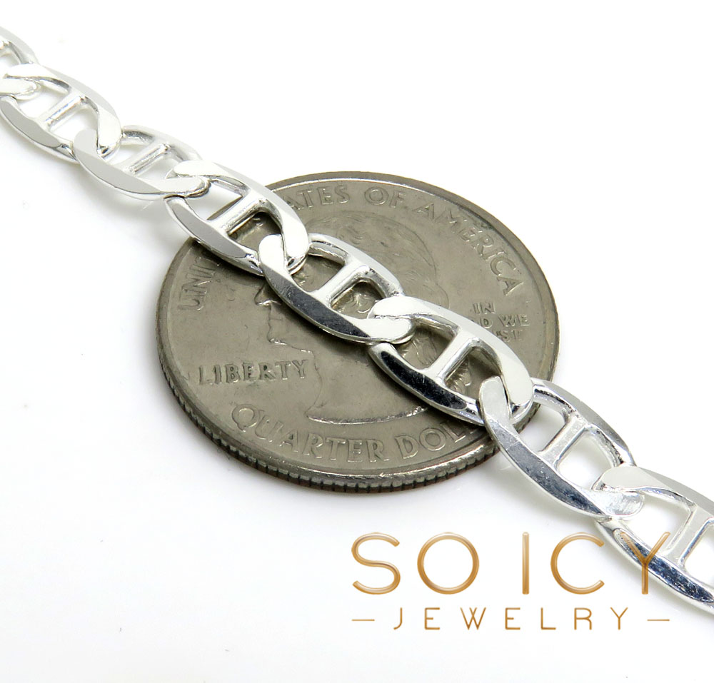 925 sterling silver anchor link chain 18-26