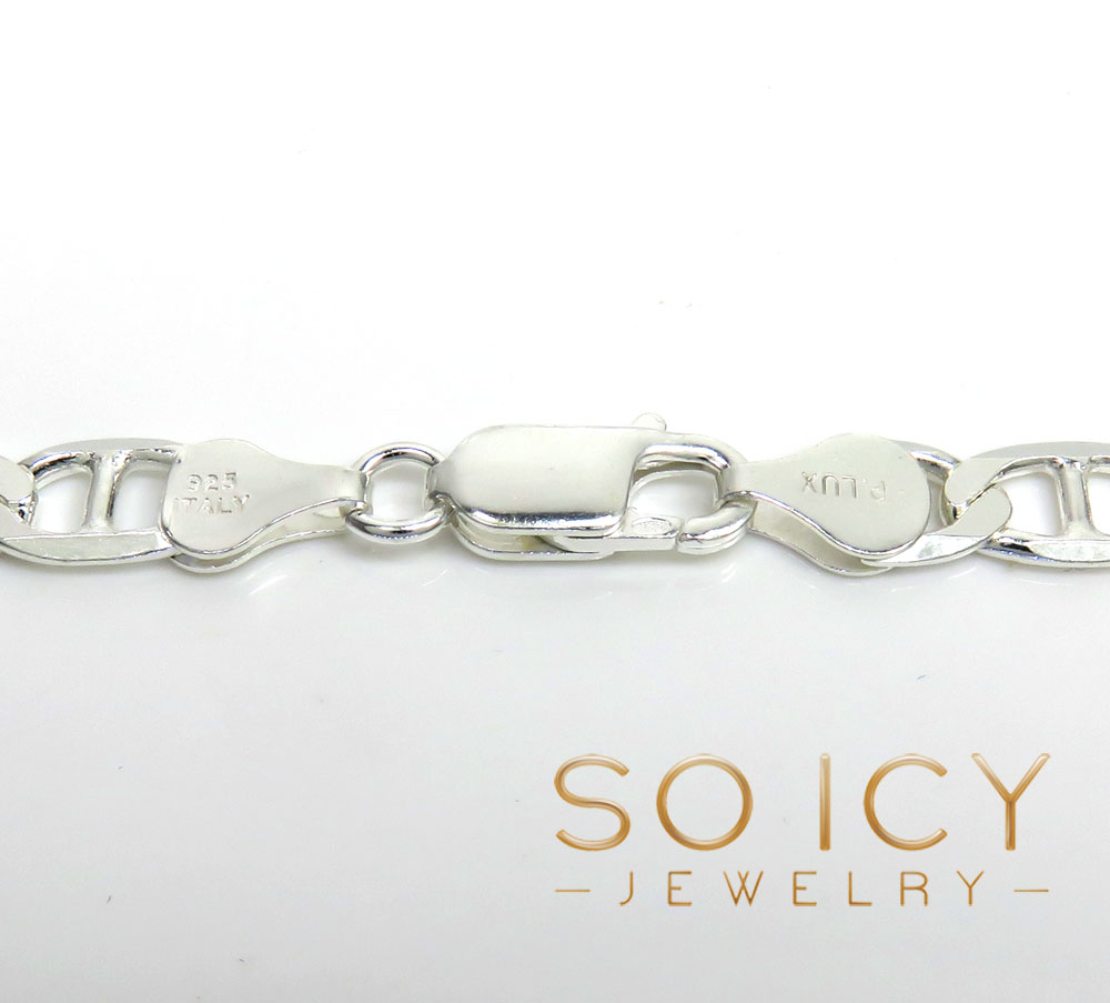 925 sterling silver anchor link chain 18-26