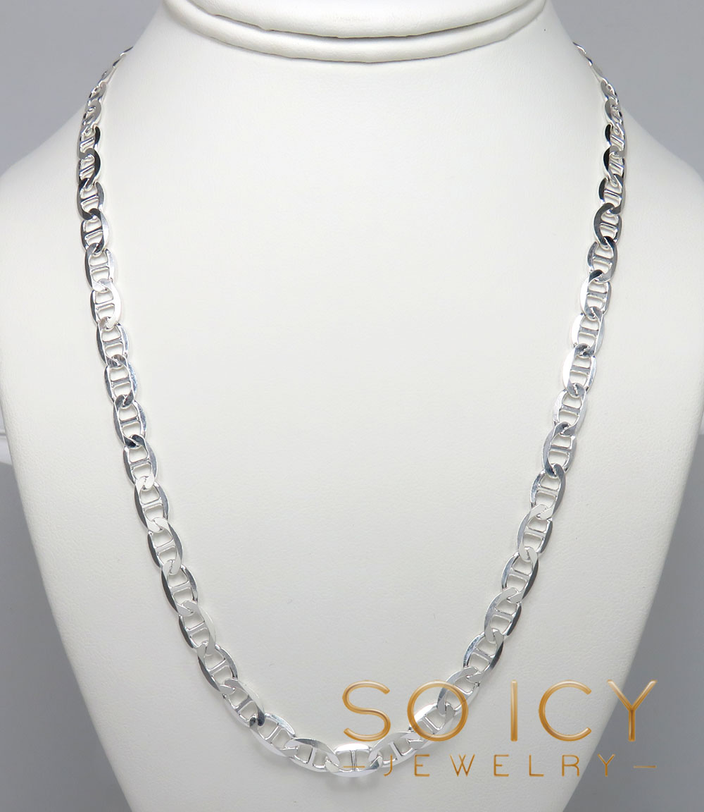 925 sterling silver anchor link chain 18-26