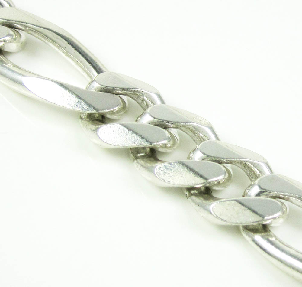 925 sterling silver figaro link chain 30 inch 10.50mm