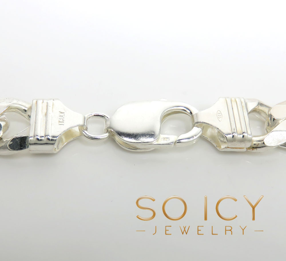 925 sterling silver figaro link chain 30 inch 10.50mm - Image 4