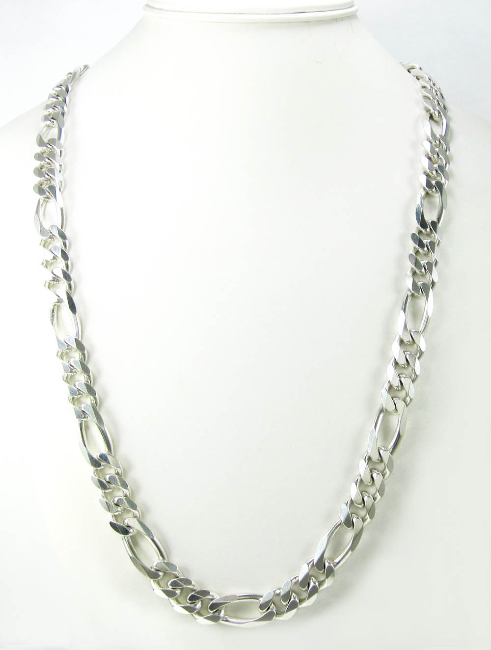 925 sterling silver figaro link chain 30 inch 10.50mm