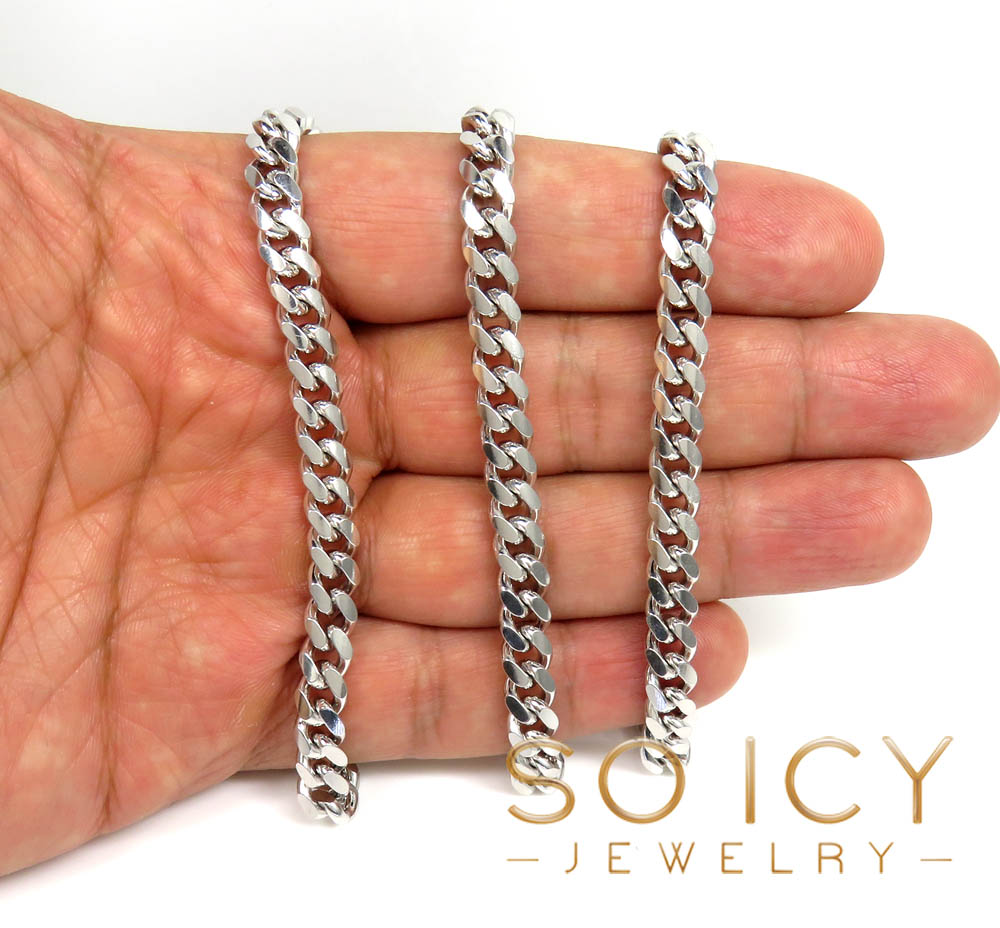 925 sterling silver miami link chain 18-30 inch 7mm