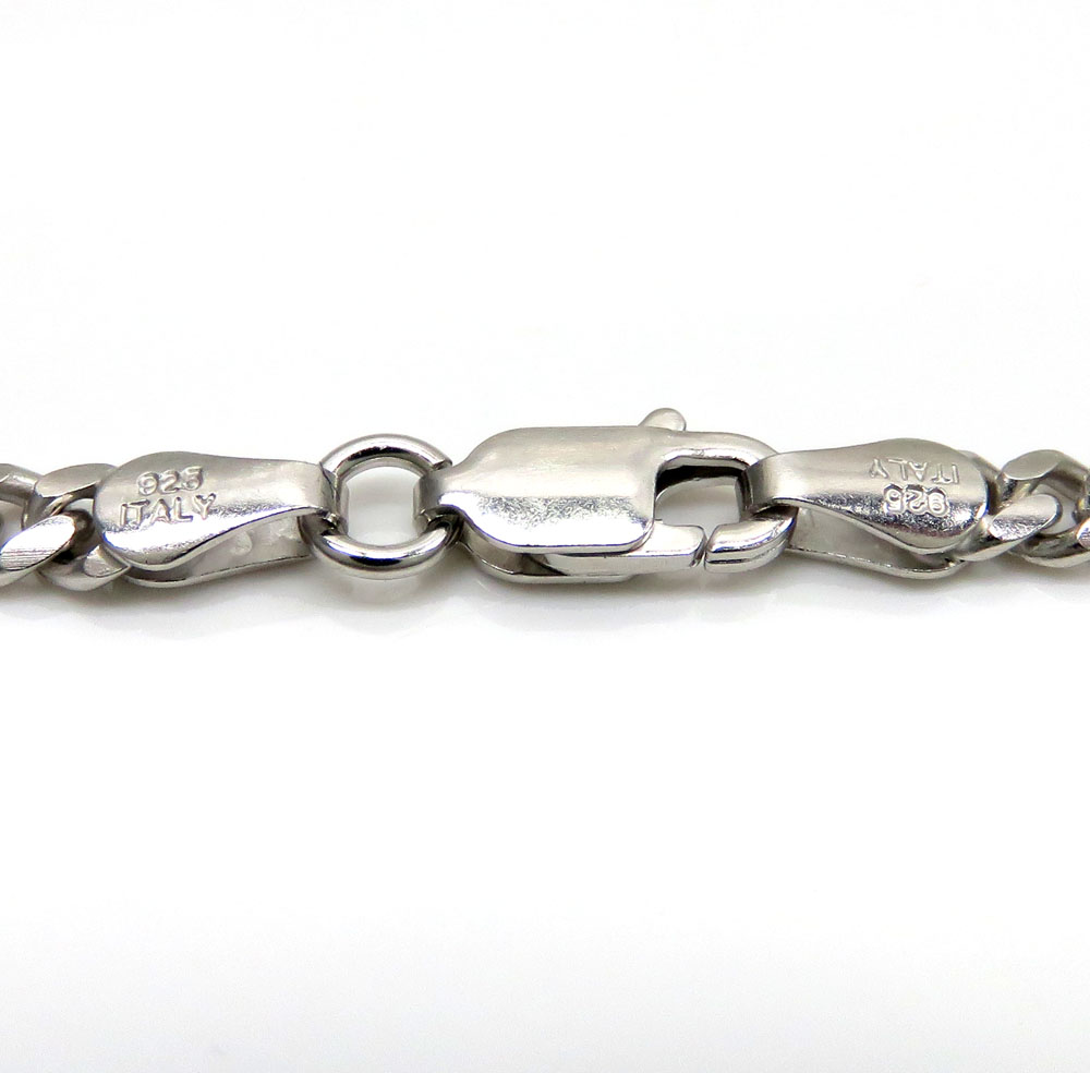 925 sterling silver miami link chain 20-26 inches 3.50mm
