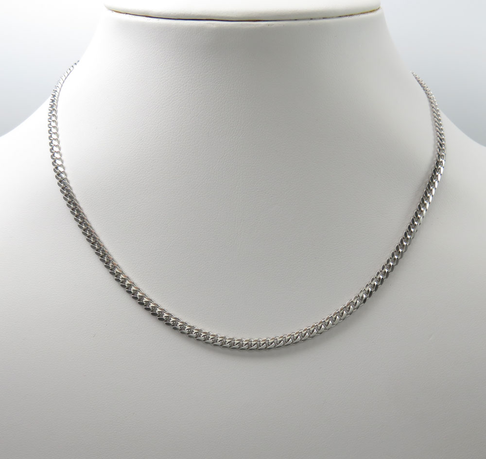 925 sterling silver miami link chain 20-26 inches 3.50mm