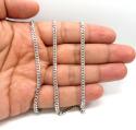 925 sterling silver miami link chain 20-26 inches 3.50mm