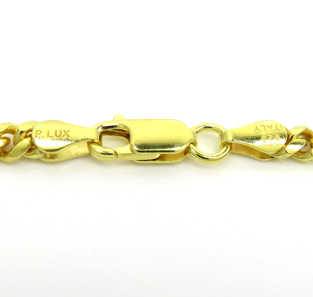 925 sterling silver miami link chain 18-26 inches 4mm - Image 3