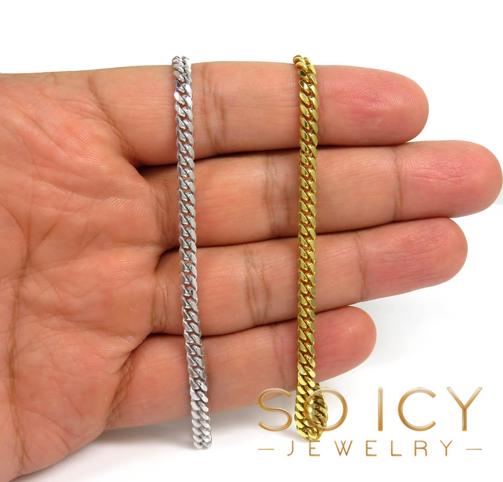 925 sterling silver miami link chain 18-26 inches 4mm