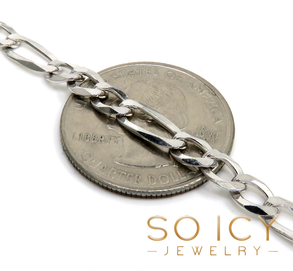 925 sterling silver figaro link chain 18-24 inch 5mm - Image 2