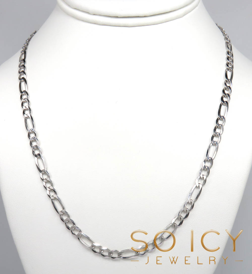 925 sterling silver figaro link chain 20 inch 4.20mm