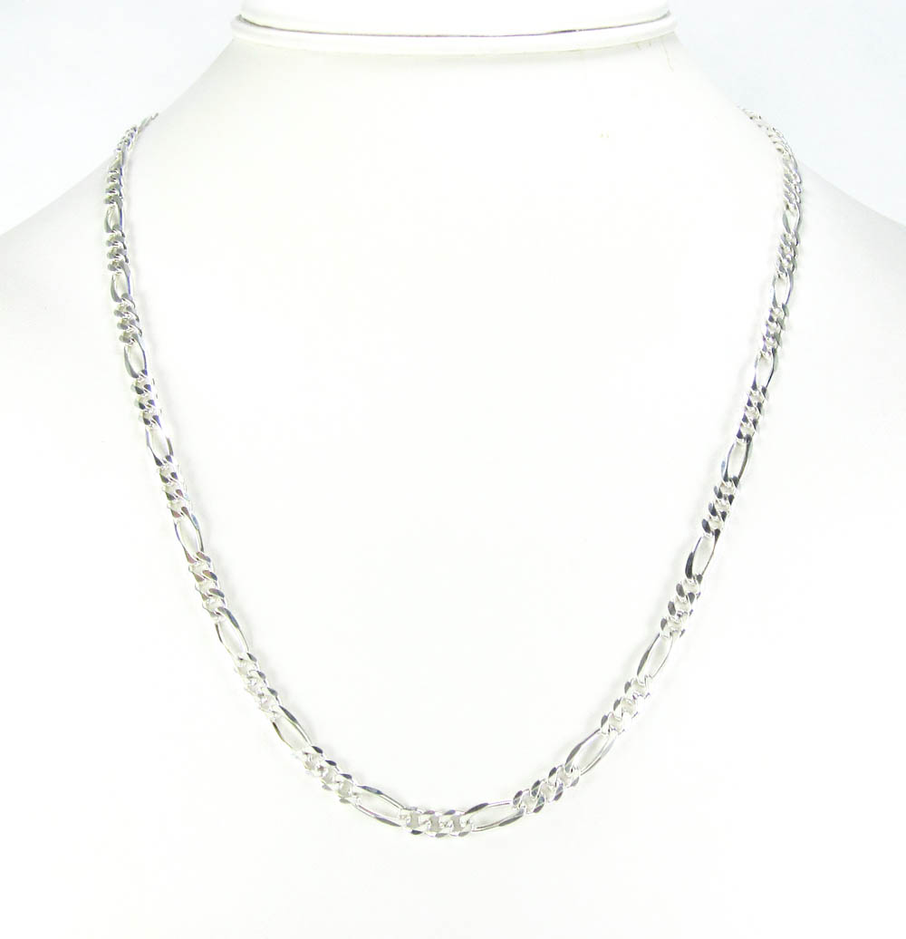 925 sterling silver figaro link chain 18-24 inch 5mm