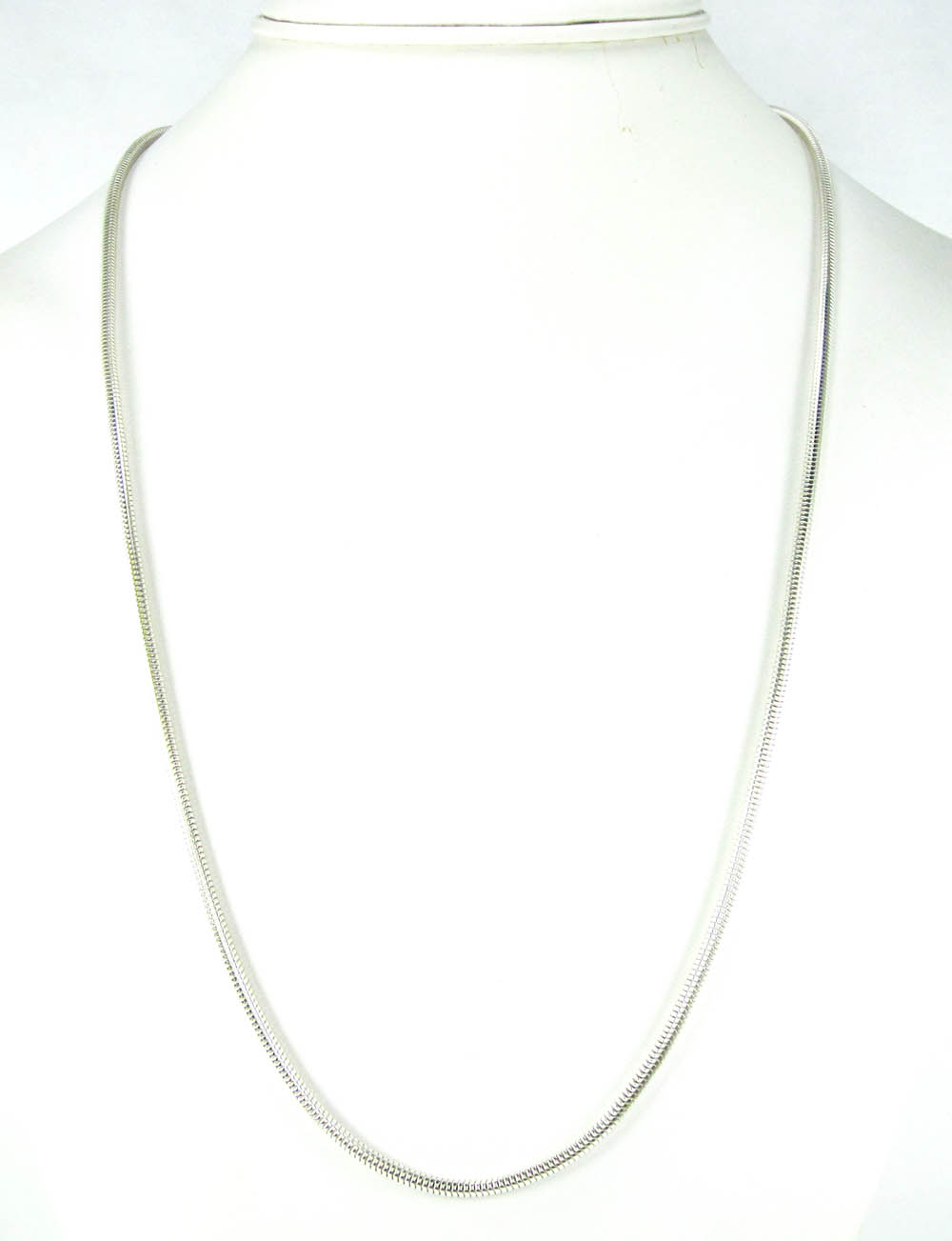 925 white sterling silver snake link chain 24 inch 2.40mm