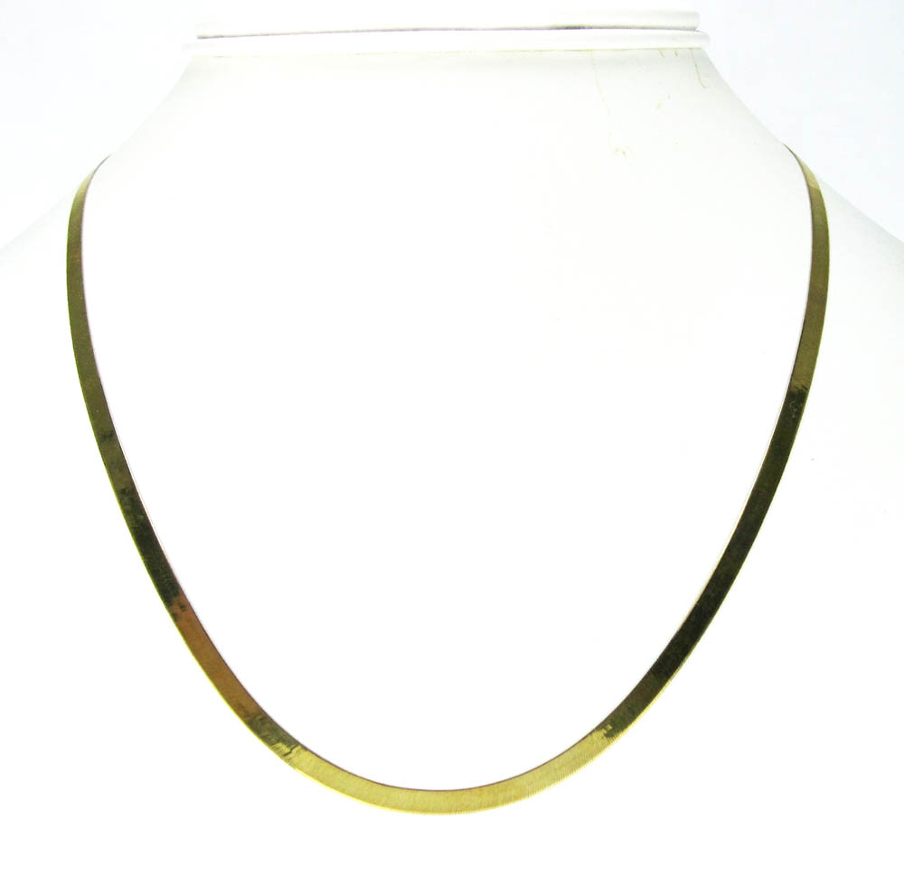 10k yellow gold herringbone chain 18-22 inch 3.50mm