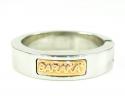 Baraka 18k rose & white gold diamond wedding band 0.08ct