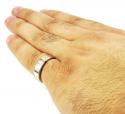 Baraka 18k rose & white gold diamond wedding band 0.08ct