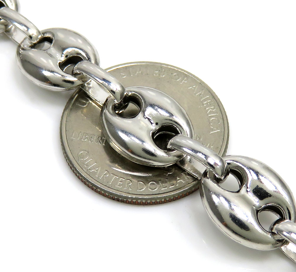 925 white sterling silver gucci link chain 16-36 inch 11mm - Image 2