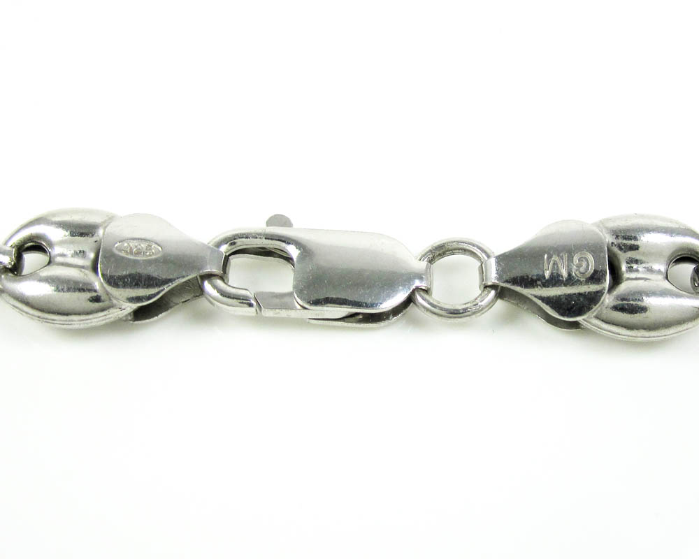925 white sterling silver gucci link chain 16-36 inch 11mm