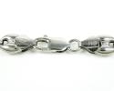 925 white sterling silver gucci link chain 16-36 inch 12mm