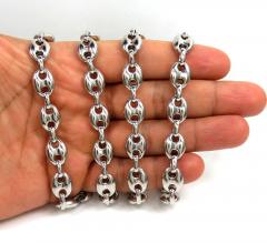 925 white sterling silver gucci link chain 16-36 inch 11mm