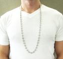 925 white sterling silver gucci link chain 16-36 inch 11mm