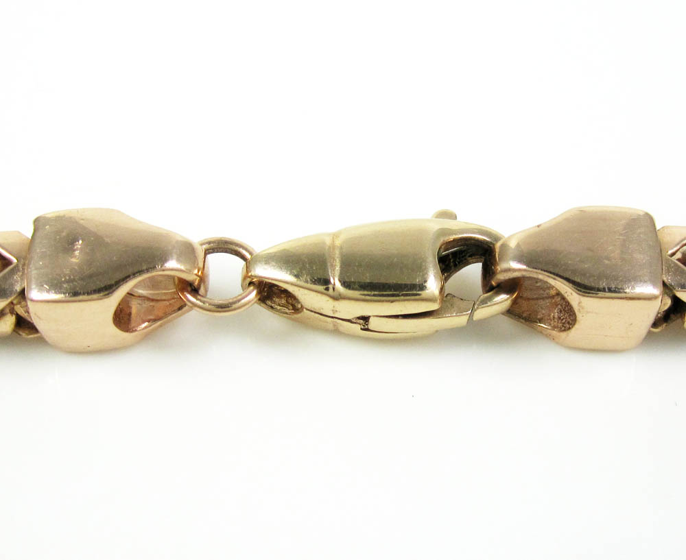 14k rose gold solid franco link chain 32 inch 6.35mm - Image 3