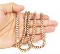 14k rose gold solid franco link chain 32 inch 6.35mm