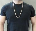 14k rose gold solid franco link chain 32 inch 6.35mm