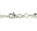 14k white gold diamond cut ball bead chain 22 inch 4mm