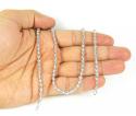 14k white gold diamond cut ball bead chain 22 inch 4mm