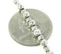 14k white gold diamond cut ball bead chain 20 inch 4mm