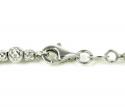 14k white gold diamond cut ball bead chain 20 inch 4mm