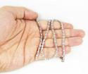 14k white gold diamond cut ball bead chain 20 inch 4mm