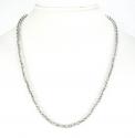 14k white gold diamond cut ball bead chain 20 inch 4mm