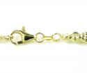 14k gold diamond cut oval bead chain 30 inch 4mm