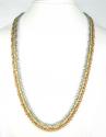 14k gold diamond cut oval bead chain 30 inch 4mm