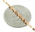 14k gold diamond cut oval bead chain 30 inch 1.85mm