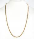 14k gold diamond cut oval bead chain 30 inch 1.85mm