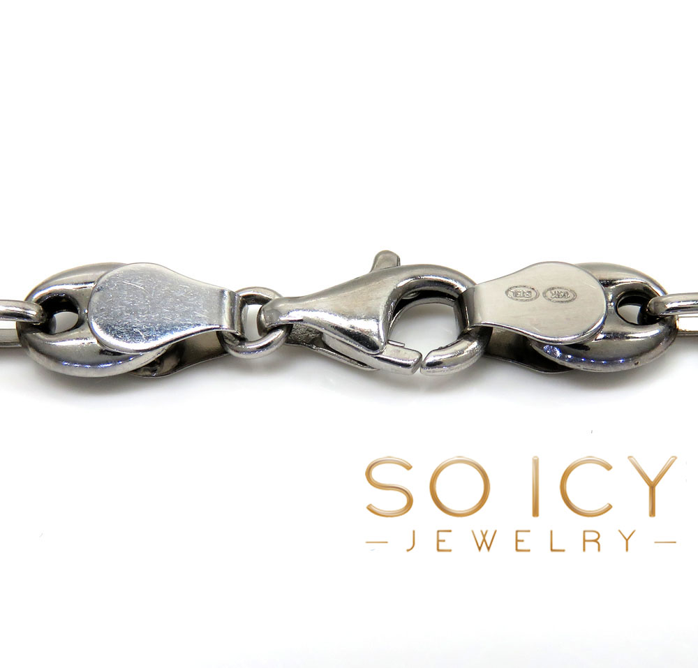 14k white gold gucci link chain 28 inch 7mm - Image 4