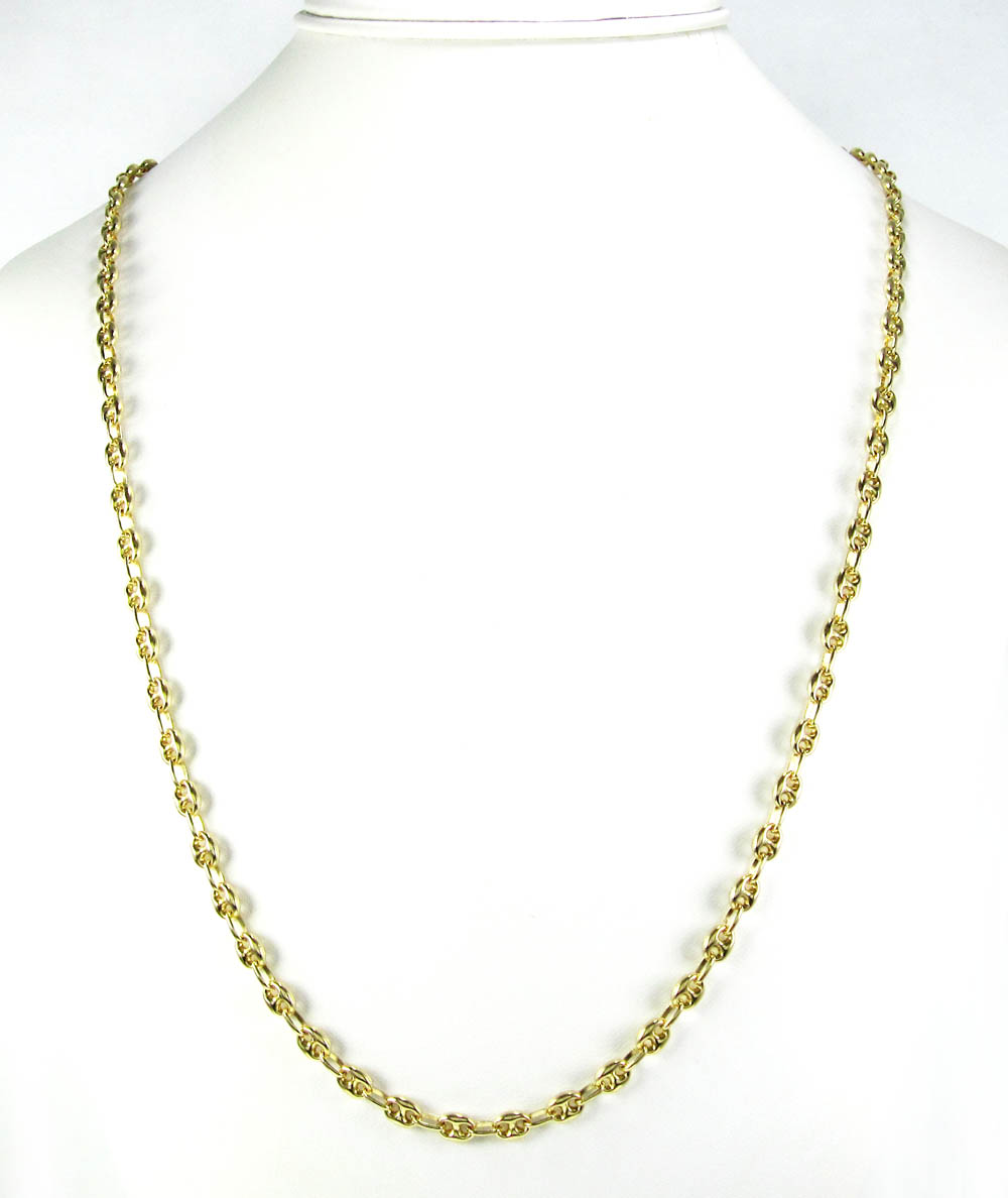 Buy 14k Two Tone Gold Prism Cut Semi-hollow Franco Chain 18-22