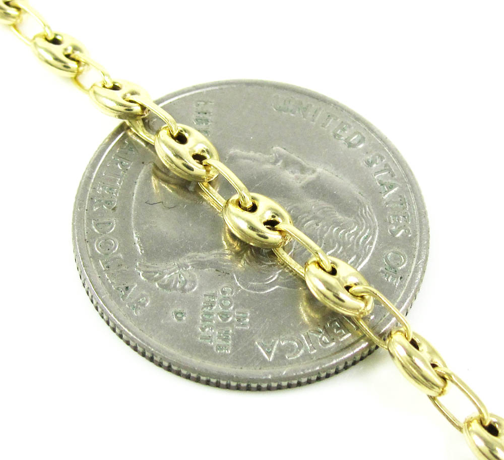 14k yellow gold gucci link chain 20-24 inch 4.10mm 
